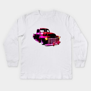 Chevy Rat Rod Pickup Pop Stand Kids Long Sleeve T-Shirt